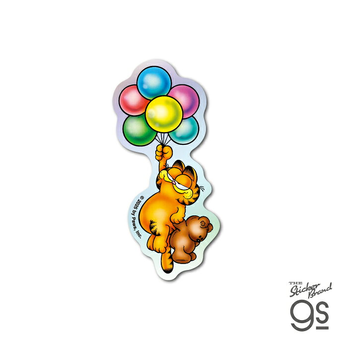 樂天商城 - ガーフィールド ホログラムミニステッカー 風船 アニメ アメリカ 猫 Garfield スマホ 人気 キャラクター gs 公式グッズ GF058