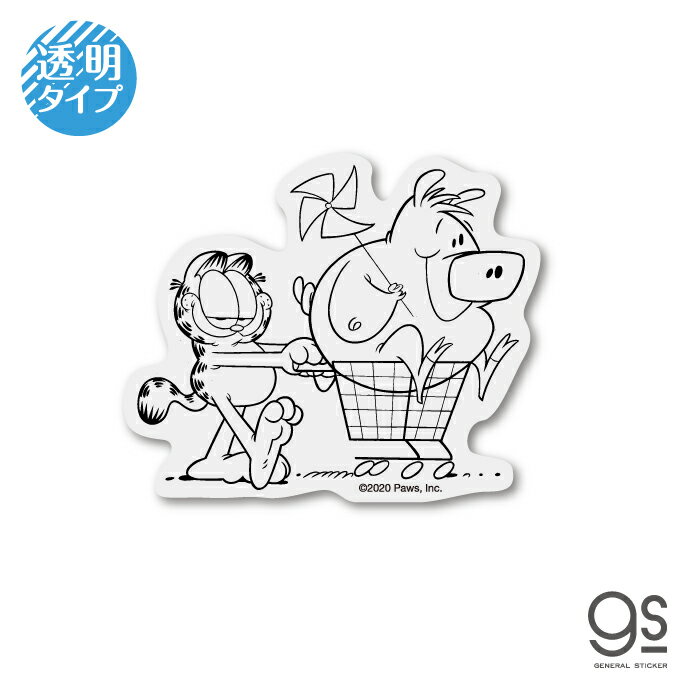 ガーフィールド 透明 キャラクターステッカー カート ミニステッカー アメリカ アニメ Garfield 猫 ク..