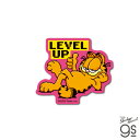 ガーフィールド ダイカットミニステッカー LEVEL UP キャラクターステッカー アメリカ アニメ Garfield 猫 gs 公式グッズ GF-045