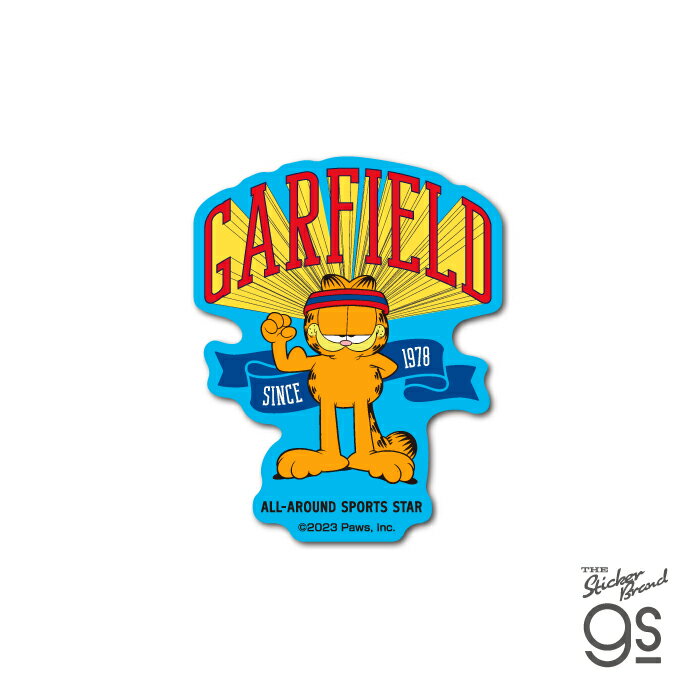 ガーフィールド ダイカットミニステッカー SPORTS STAR キャラクターステッカー アメリカ アニメ Garfield 猫 gs 公式グッズ GF-047