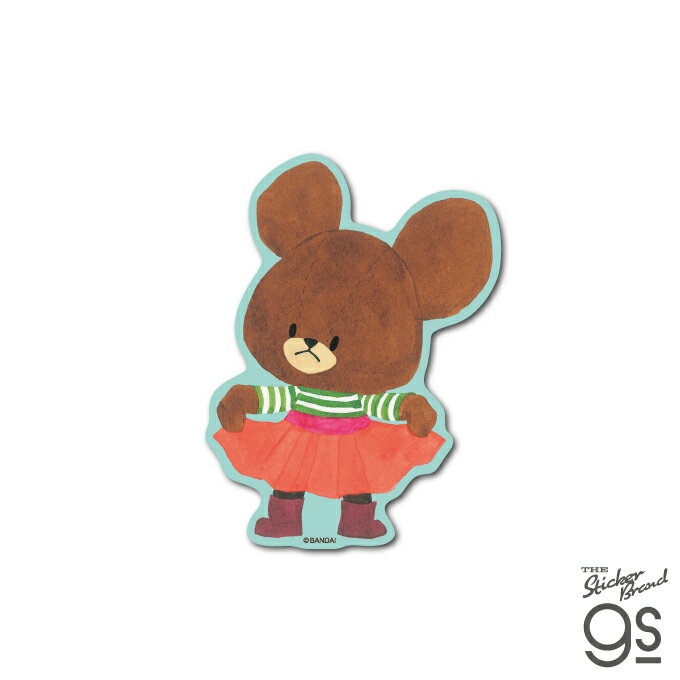 樂天商城 - くまのがっこう ダイカットビニールステッカー レトロガーリージャッキー ジャッキー02 アート BEAR くま 絵本 イラスト かわいい gs 公式グッズ KMG094
