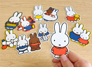 miffy ミッフィー&メラニー キャラクターステッカー 絵本 イラスト かわいい こども ダイカットステッカー ミッフィー うさぎ うさこちゃん 人気 MIF002 gs 公式グッズ