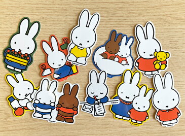 miffy ミッフィー 手紙 キャラクターステッカー 絵本 イラスト かわいい こども ダイカットステッカー うさぎ うさこちゃん 人気 MIF010 gs 公式グッズ