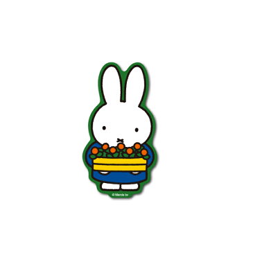 miffy ミッフィー お花 キャラクターステッカー 絵本 イラスト かわいい こども ダイカットステッカー うさぎ うさこちゃん 人気 MIF004 gs 公式グッズ