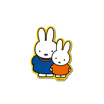 miffy ミッフィー&おかあさん キャラクターステッカー 絵本 イラスト かわいい こども ダイカットステッカー ミッフィー うさぎ うさこちゃん 人気 MIF005 gs 公式グッズ