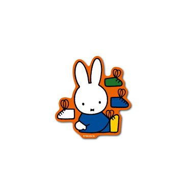 miffy ミッフィー 靴 キャラクターステッカー 絵本 イラスト かわいい こども ダイカットステッカー うさぎ うさこちゃん 人気 MIF008 gs 公式グッズ