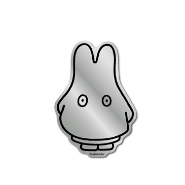 miffy ミッフィー おばけ シルバー 鏡面タイプ キャラクターステッカー 絵本 イラスト かわいい こども うさぎ うさこちゃん 人気 MIF015 gs 公式グッズ