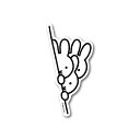 miffy ダイカットビニールステッカー ひょっこり キャラクターステッカー 絵本 イラスト かわいい こども うさぎ gs 公式グッズ MIF049