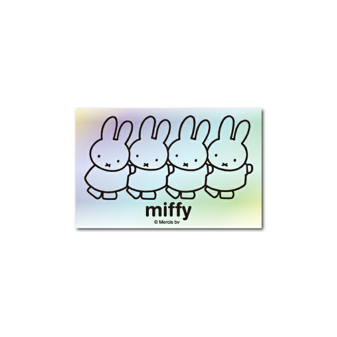 Rakuten - miffy ホログラムステッカー なかよし キャラクター 絵本 イラスト かわいい こども うさぎ gs 公式グッズ MIF089