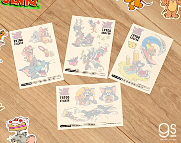 【全4種セット】 トムとジェリー TATOOステッカー キャラクターステッカー まとめ買い タトゥー レジャー ファッション アメリカ アニメ TOM and JERRY 人気 かわいい TJSET07 gs 公式グッズ