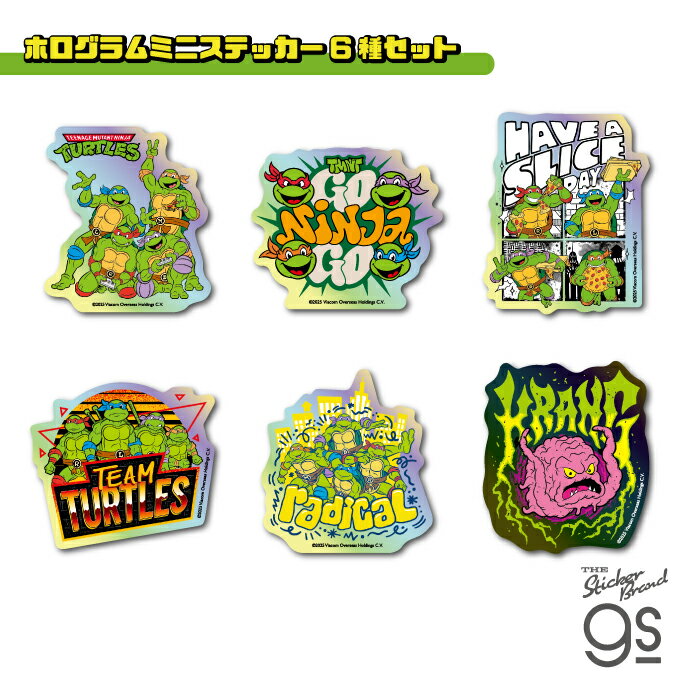 世界中で大人気！ アメコミ発の『ミュータント・タートルズ』第二弾！ ニューヨークを舞台に大活躍するカメの忍者4人組が 迫力満点の虹色に輝くホログラムステッカーになりました！ キャラクターやロゴが映えるデザインは、ファン必見！ 濃い色の物に貼ると、より輝きが目立ちます！ ホログラムミニステッカー全6種が揃うセットは、 コレクションやプレゼントにもオススメ◎ 第一弾と合わせてぜひ商品ページからご覧ください！ こちらの商品は耐水、耐光性のあるホログラム素材のステッカーです。 自社工場製品だからこそのクオリティ！ 他輸入品とは一線を画した、高品質な仕上がりの商品です。 屋外はもちろん、スマホ、PC、タブレット、ノートや手帳、 インテリアボックスやスーツケース、大型家電にも！ 様々なシーンでお楽しみ下さい。 ●サイズ 　幅54mm×高さ57mm以内（本体サイズ） ※デザインによってサイズが異なります。 　詳細サイズは単品販売ページよりご確認ください。 ●製造国 　日本（自社製造） ●備考 　株式会社ゼネラルステッカーが企画・製造・販売しております、 　キャラクターライセンス商品です。 &copy;2025 Viacom Overseas Holdings C.V.All Rights Reserved. Teenage Mutant Ninja Turtles, and all related titles, logos and characters are trademarks ofViacom Overseas Holdings C.V. &copy;2025 Viacom International Inc.All Rights Reserved. Nickelodeon and all related titles, logos and characters are trademarks ofViacom International Inc.