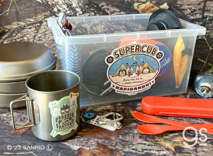 【全7種類セット】はぴだんぶい×Super Cub キャラクターステッカー 大人買い セット販売 まとめ買い コンプリート サンリオ 公式 ステッカー SANCUB-SET01 3