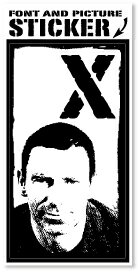 FPS24 [X] フォント＆ピクチャーステッカー アルファベット 文字 デコ