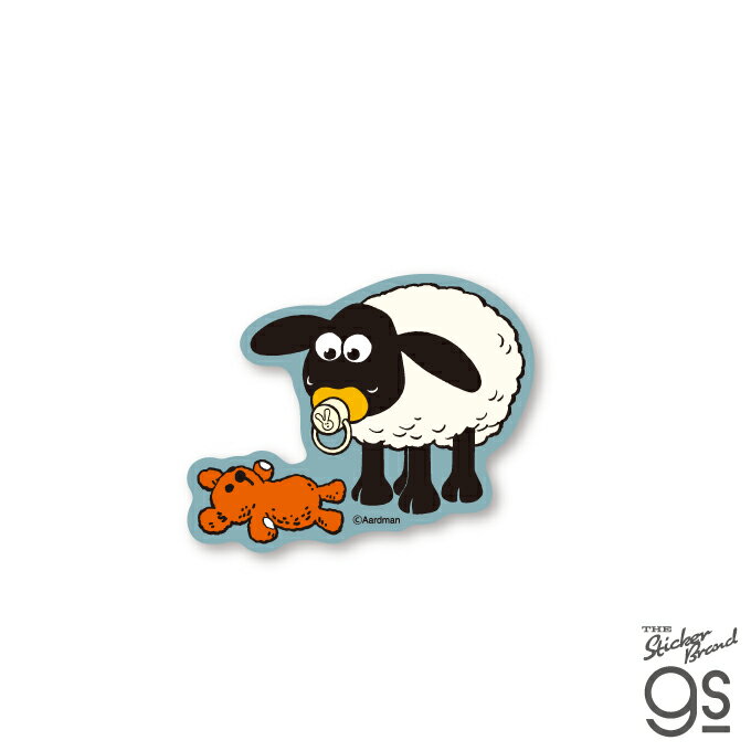 ひつじのショーン ダイカットミニステッカー ティミー ぬいぐるみ 牧場 ビッツァー クレイアニメ 映画 イギリス キャラクター shaun gs 公式グッズ SHAUN-28