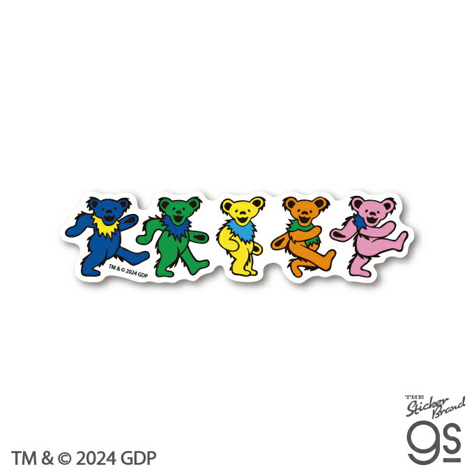 GRATEFUL DEAD ダイカットステッカー DANCING BEARS グレイトフル・デッド バンド アメリカ 音楽 ROCK グッズ gs 公式グッズ GFD-004