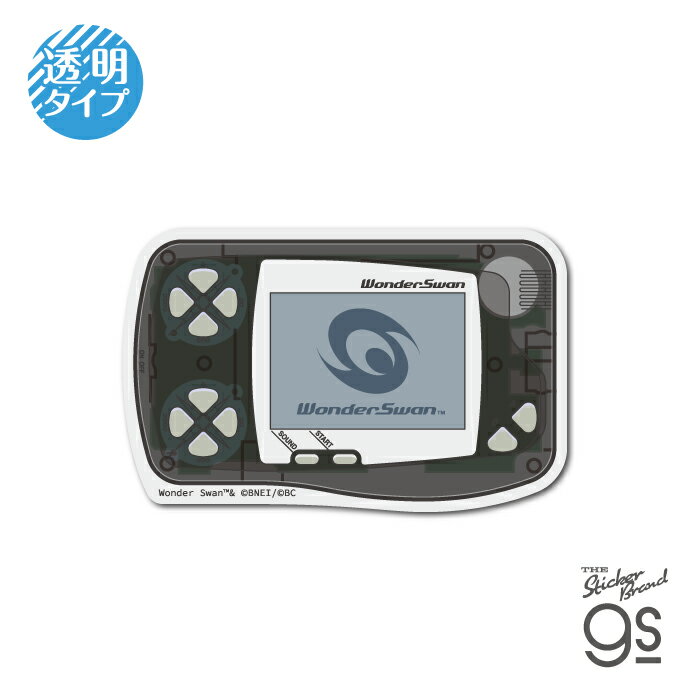 ワンダースワン 透明ステッカー スケルトンブラック ゲーム機 WonderSwan 懐かし ハード game コレクション gs 公式グッズ WDS-003 1