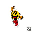PAC-MAN ダイカットステッカー JUMP! パックマン ゲーム game レトロ コレクション ライセンス商品 キャラクター 人気 gs 公式グッズ PAC010