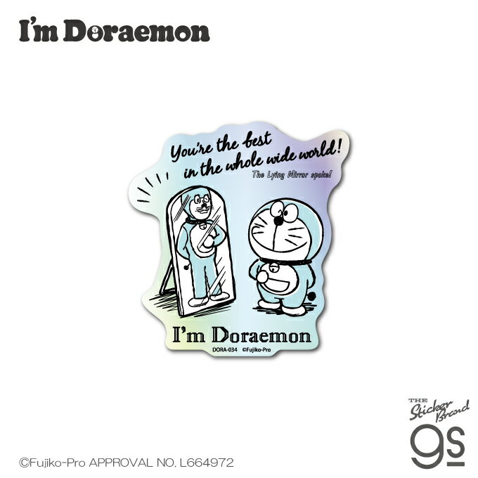 樂天商城 - I'm Doraemon ホログラムステッカー うそつきかがみ ドラえもん スマホ 手帳 スーツケース sanrio サンリオ キャラクター gs 公式グッズ DORA034