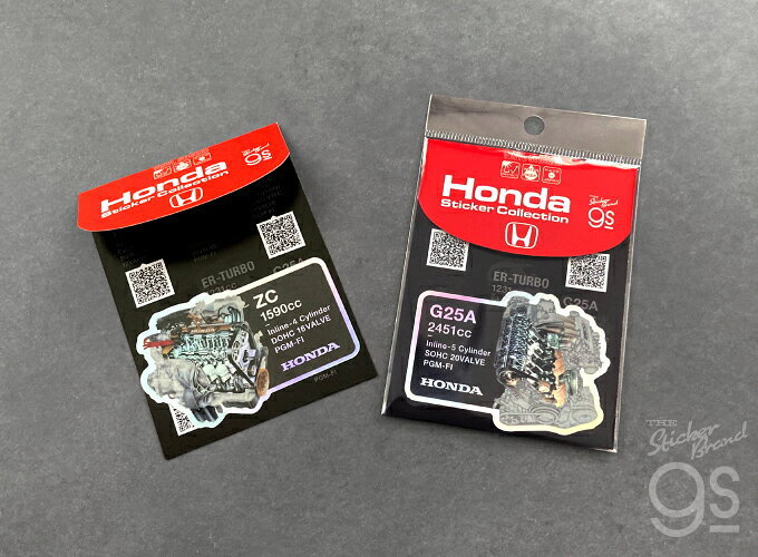 ゼネラルステッカーのHonda ホログラムエンジンステッカー ZC 1590cc 車 自動車 コレクション カスタム スマホ スーツケース お洒落 かっこいい gs 公式グッズ HND154｜アングル3