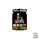 Honda×PAC-MAN ダイカットステッカー Super Cub バイク パックマン ゲーム コラボ レトロ お洒落 かっこいい スマホ キャラクター gs 公式グッズ HNPC002