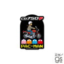 Honda×PAC-MAN ダイカットステッカー CB750-F バイク パックマン ゲーム コラボ レトロ お洒落 かっこいい スマホ キャラクター gs 公式グッズ HNPC007
