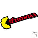Honda×PAC-MAN ビッグステッカー ロゴ バイク パックマン ゲーム コラボ レトロ お洒落 かっこいい キャラクター gs 公式グッズ HNPC018