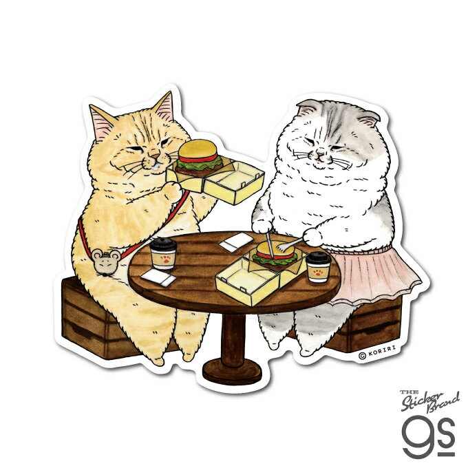 Rakuten - 世にも不思議な猫世界 ビッグサイズステッカー ウーヤくん＆ミーヤちゃん KORIRI 猫 ねこ キャラクター イラスト コレクション gs 公式グッズ NEKO013