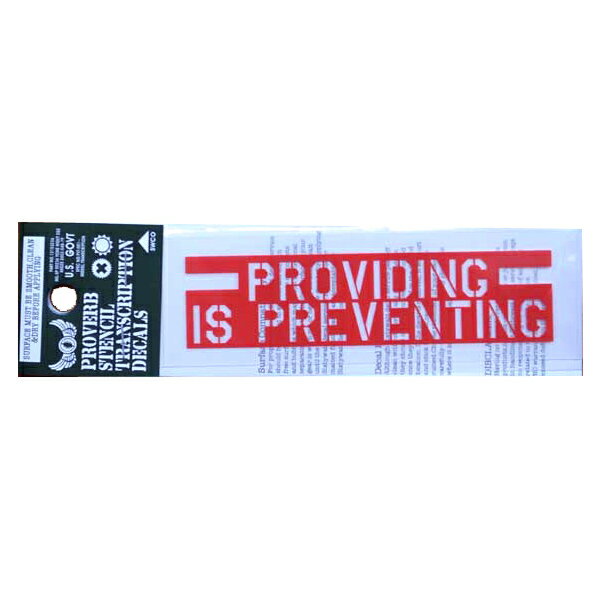 コトワザ転写ステッカー PST033 備えあれば憂いなし PROVERB STENCIL シックスティーワット ステッカー