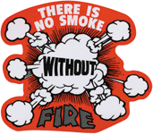 MPS049 火のない所に煙は立たぬ コトワザミニステッカー Proverb Sticker