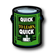 コトワザステッカー 早合点の早忘れ PROVERB DECALS PS114 シックスティーワット ステッカー