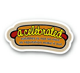 コトワザステッカー 名物に旨い物なし PROVERB DECALS PS228 シックスティーワット ステッカー(3.0)