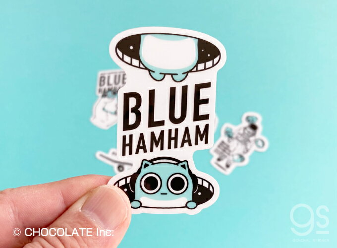 BLUE HAMHAM HAMSTER BROTHER/透明ステッカー キャラクターステッカー ブルーハム...