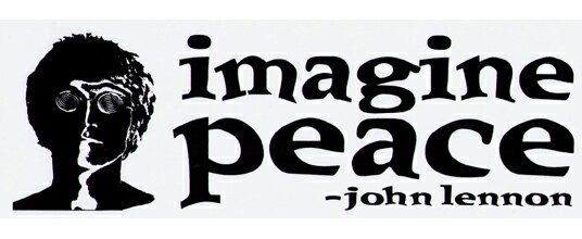 ステッカー BS021 IMAGINE PEACE2 ジョン レノン