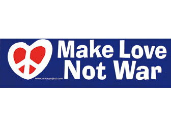 ステッカー BS056 Make Love Not War ミニサイズ