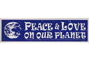 ステッカー BS063 PEACE&LOVE ON OUR PLANET