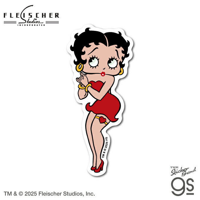 BTY-001 BETTY BOOP™ ダイカットステッカー ポーズ01 ベティー ブープ™ アメリカ キャラクター アニメ ..