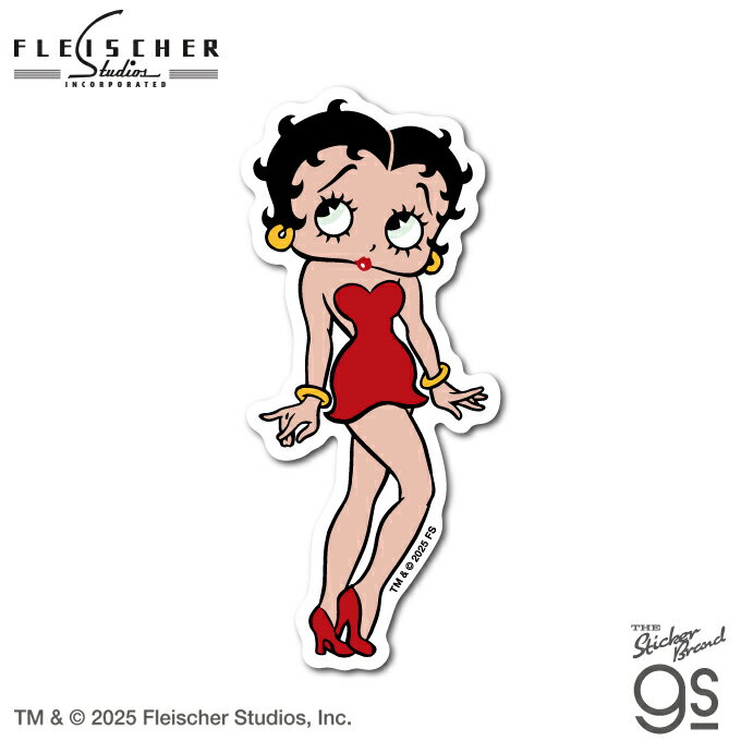 樂天商城 - BETTY BOOP™ ダイカットステッカー ポーズ04 ベティー ブープ™ アメリカ キャラクター アニメ 映画 イラスト おしゃれ 人気 gs 公式グッズ BTY005