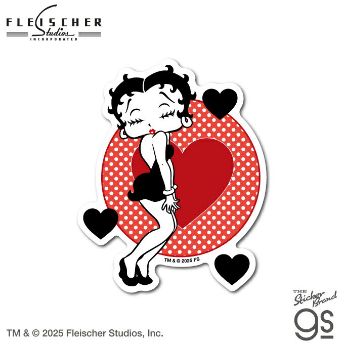 BETTY BOOP™ ダイカットステッカー ハート ベティー ブープ™ アメリカ キャラクター アニメ 映画 イラスト おしゃれ 人気 gs 公式グッズ BTY009
