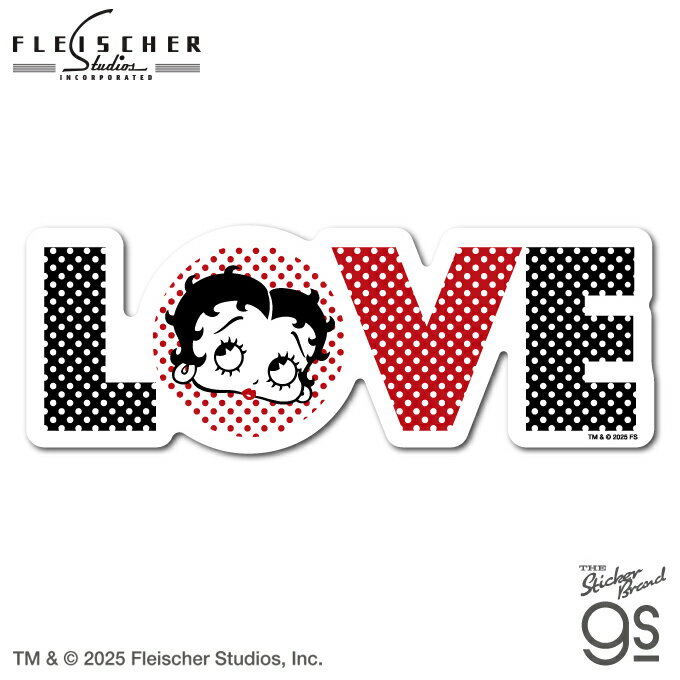 Rakuten - BETTY BOOP™ ビッグサイズステッカー LOVE ベティー ブープ™ アメリカ キャラクター アニメ 映画 イラスト おしゃれ 人気 車 gs 公式グッズ BTY018