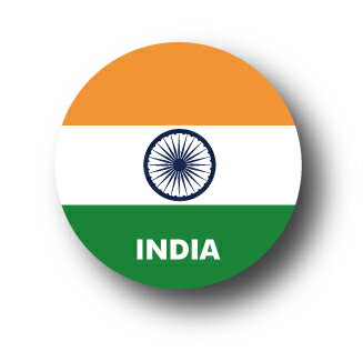 国旗缶バッジ CBFG025 INDIA インド 国旗 缶バッジ フラッグ 旅行 グッズ