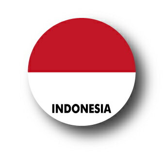国旗缶バッジ CBFG026 INDONESIA インドネシア 国旗 缶バッジ フラッグ 旅行 グッズ