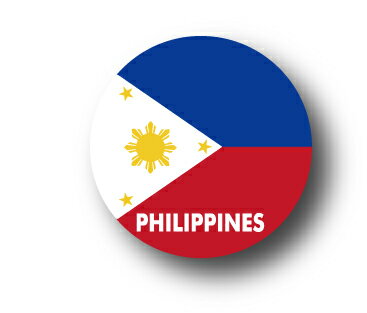 国旗缶バッジ CBFG048 PHILIPPINES フィリピン 国旗 缶バッジ フラッグ 旅行 グッズ