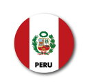 国旗缶バッジ CBFG072 PERU ペルー 国旗 缶バッジ フラッグ 旅行 グッズ