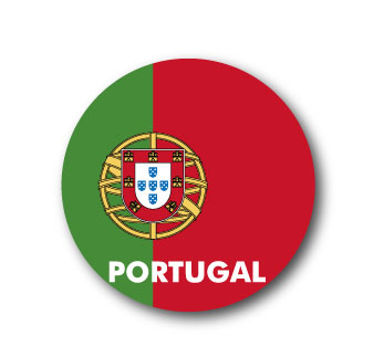 国旗缶バッジ CBFG083 PORTUGAL ポルトガ