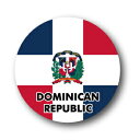 国旗缶バッジ CBFG095 ドミニカ共和国 DOMINICAN REPUBLIC 国旗 缶バッジ フラッグ 旅行 グッズ