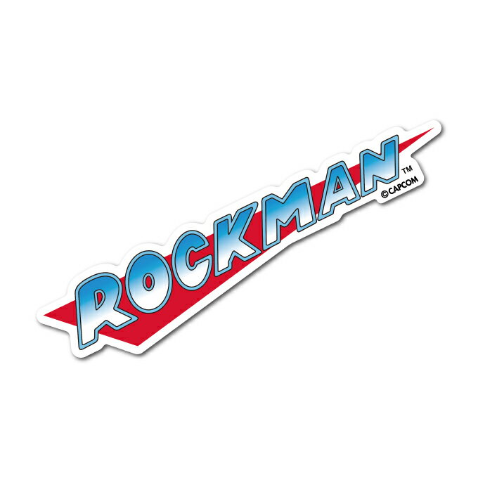 ロックマン ダイカットステッカー ロゴ ゲーム CAPCOM カプコン レトロ スマホ 手帳 コレクション キャラクター ROC-010