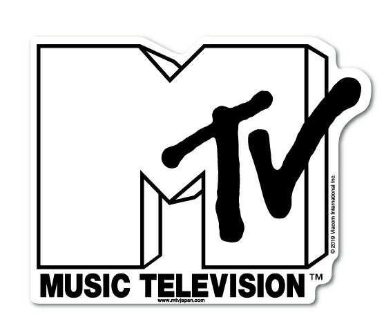 MTV ロゴウォールステッカー ホワイト DW002 音楽 ミュージック インテリア おしゃれ アメリカ グッズ