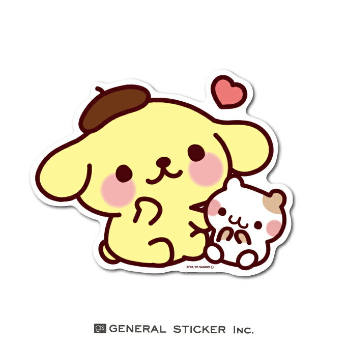ポムポムプリン ゆるかわ ウォールステッカー サンリオ キャラクター ダイカット ライセンス商品 壁紙 ..