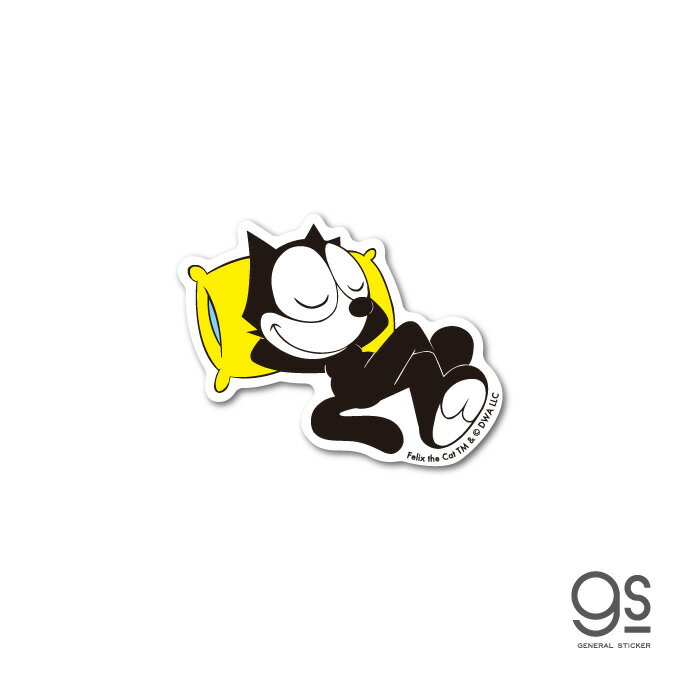 FELIX ダイカットミニステッカー SLEEP ユニバーサル キャラクターステッカー 黒猫 Cat フィリックス・ザ・キャット イラスト gs 公式グッズ FLX-004