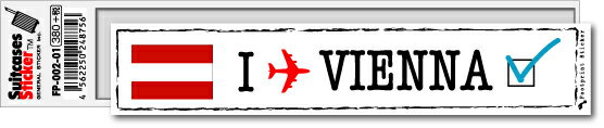 楽天ゼネラルステッカーフットプリントステッカー FP002-01 ウィーン VIENNA スーツケース ステッカー 旅行 目印 国 国旗 海外 トラベル グッズ
